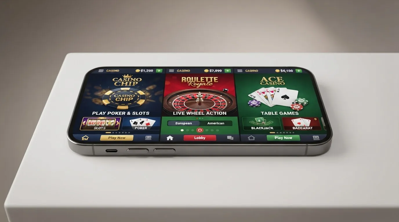 Vista comparativa de varias apps de casino con licencia DGOJ abiertas en un mismo dispositivo móvil