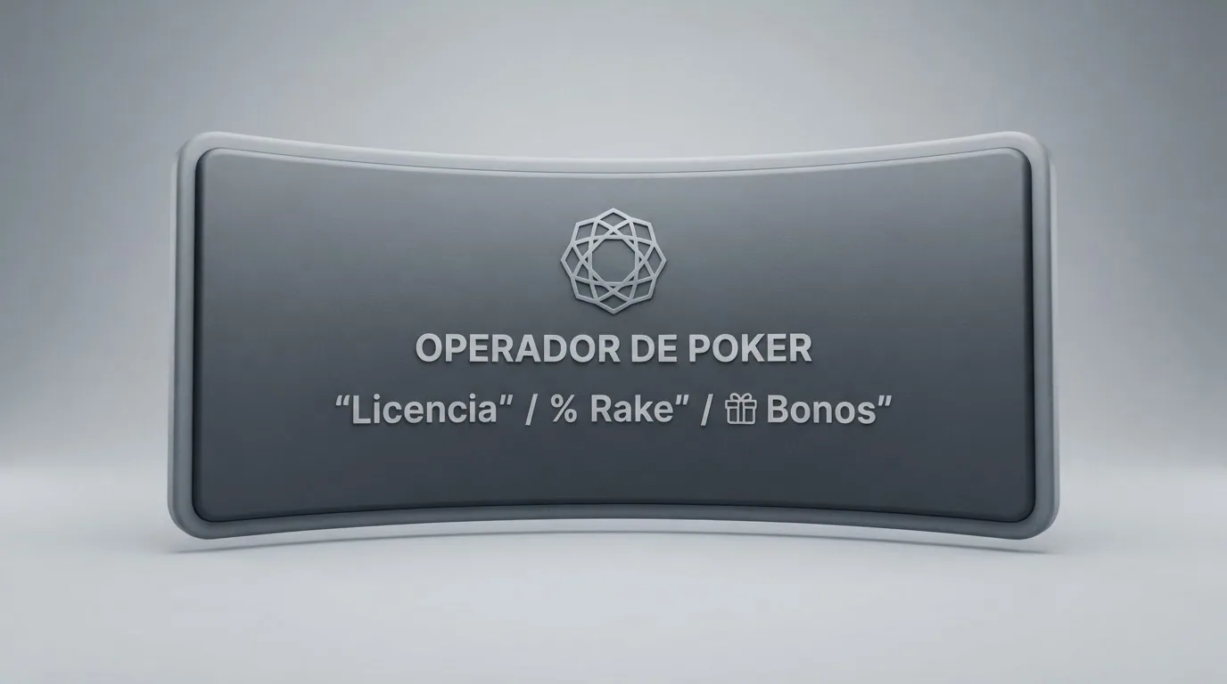 Representación visual de los logotipos o interfaces de los 10 operadores de poker online comparados, ordenados en formato de tabla o mosaico