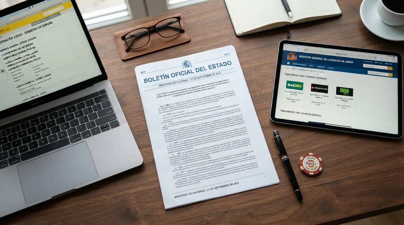 Documentos oficiales del BOE, la DGOJ y fichas técnicas de operadores utilizados como fuentes para esta comparativa