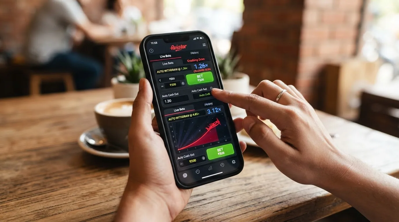 Interfaz de Aviator con dos paneles de apuesta activos simultáneamente en la misma ronda