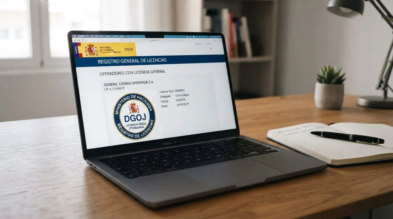 Captura del registro público de operadores con licencia en la página web de la DGOJ