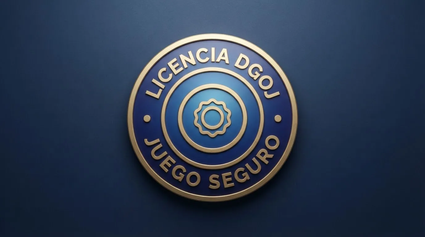 El logotipo de la DGOJ junto a un candado y el dominio .es resaltado en la barra de direcciones de un navegador