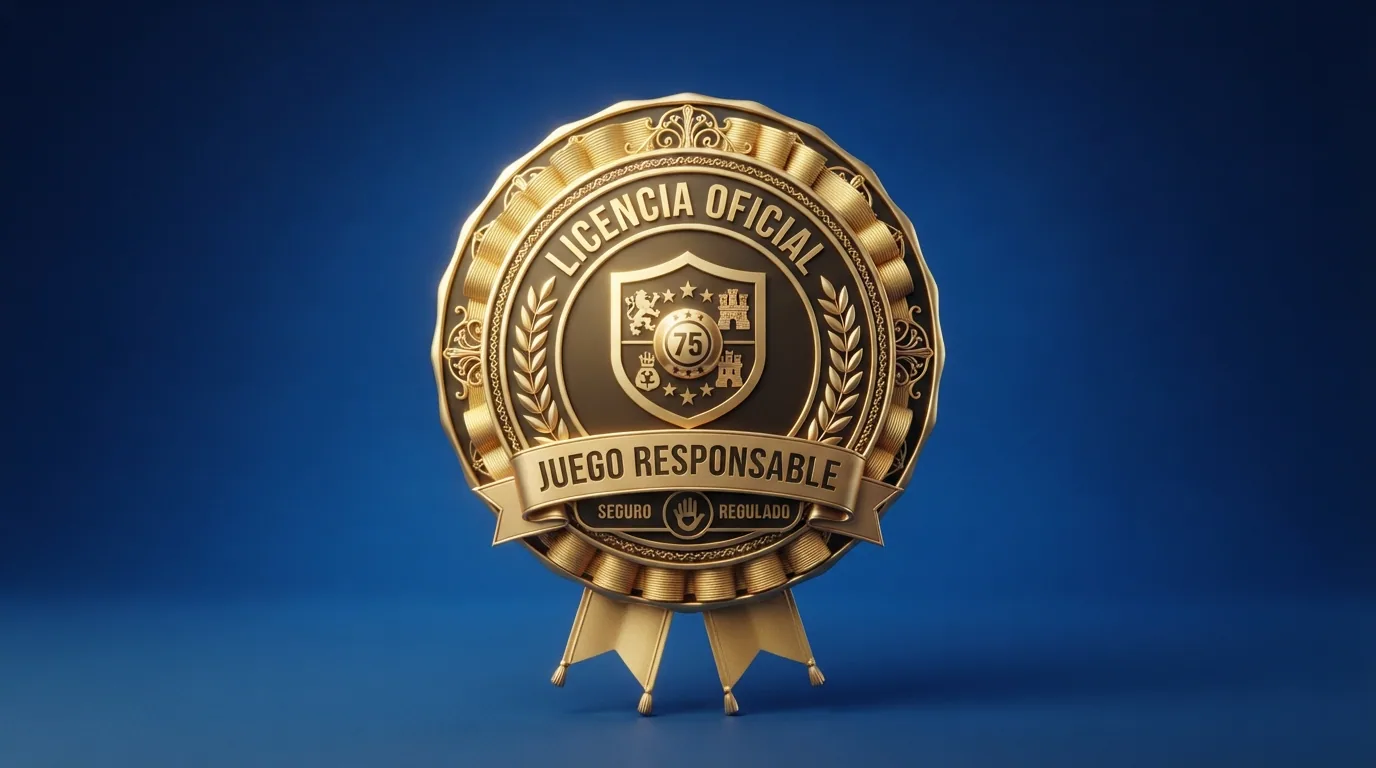 Sello de la Dirección General de Ordenación del Juego junto al dominio .es de un operador autorizado